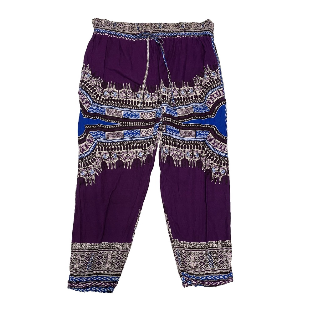 Vintage Wide Leg Balloon Pants Cropped Festival Boho Indie Summer Eclectic